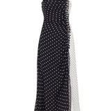 House of Holland One Shoulder Polka Gathered Dress
