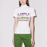 House of Holland 'Hey There' Shrunken High Neck Tee