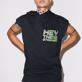 House of Holland 'Hey There' Longline Sleeveless Hoodie
