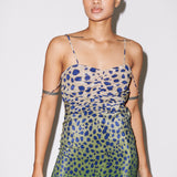 House of Holland Cheetah Print Silk Strap Dress