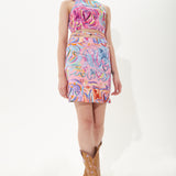 House Of Holland Heart Print Mini Jersey Skirt