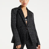 House Of Holland Heart Quilted Blazer in Black