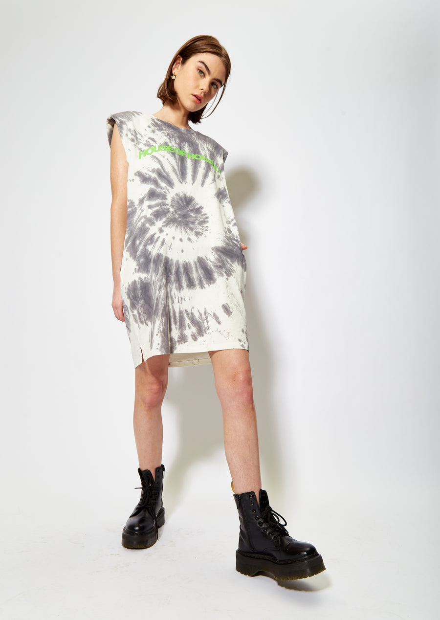 House of Holland tie dye sleeveless t-shirt dress