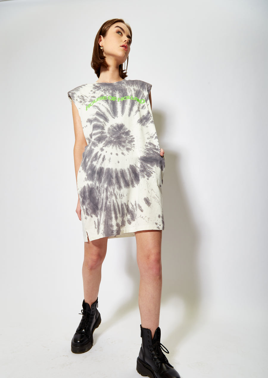 House of Holland tie dye sleeveless t-shirt dress