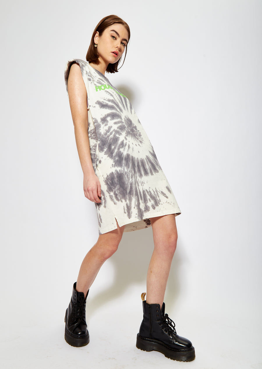House of Holland tie dye sleeveless t-shirt dress