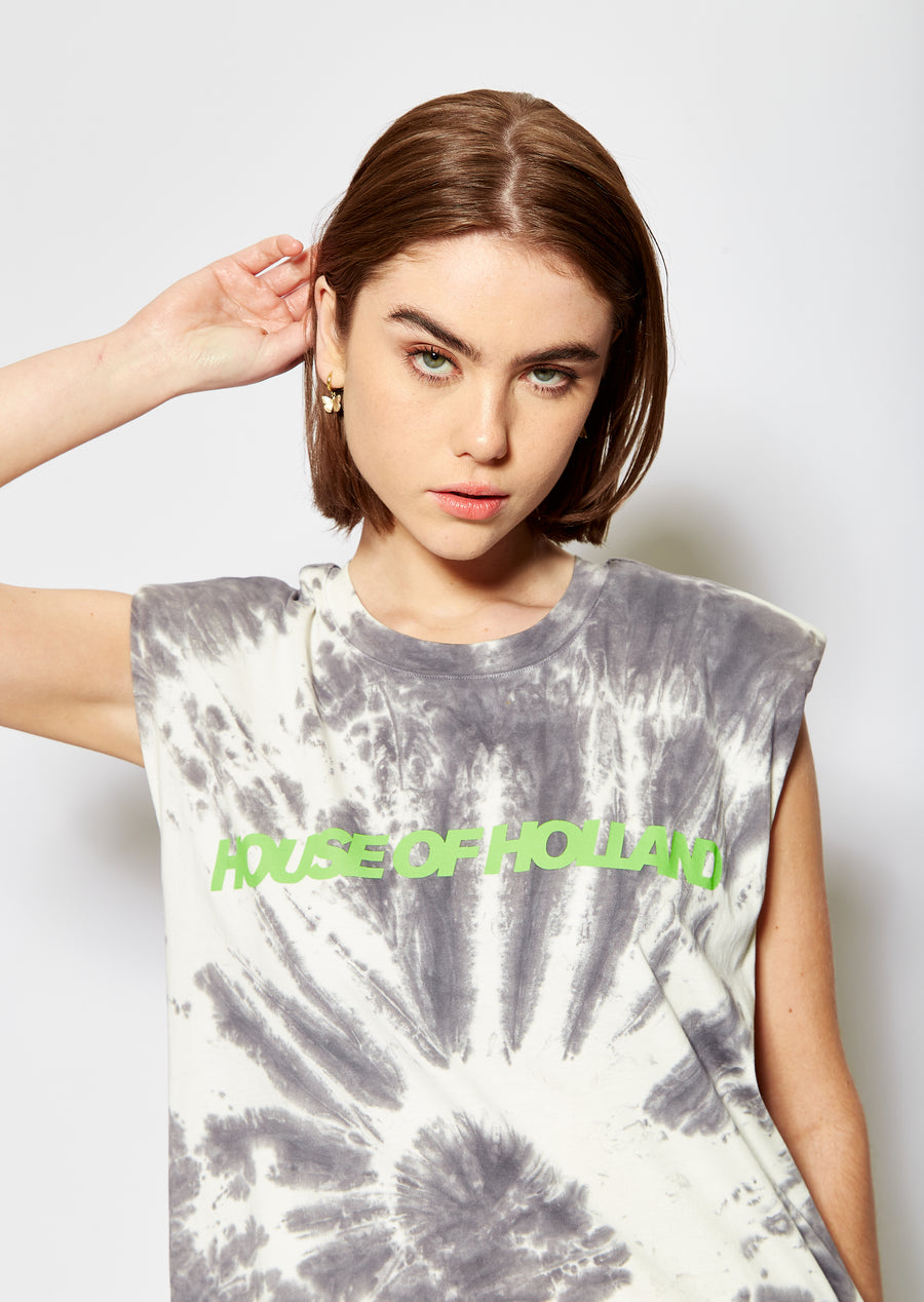 House of Holland tie dye sleeveless t-shirt dress