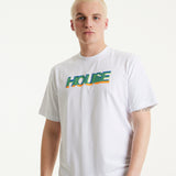 House of Holland White Laser-Cut Transfer Printed T-Shirt