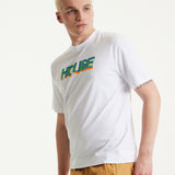 House of Holland White Laser-Cut Transfer Printed T-Shirt