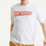 House of Holland Iridescent Laser Cut Printed T-Shirt in White