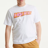 House of Holland Iridescent Laser Cut Printed T-Shirt in White