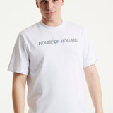 House Of Holland Holographic Rainbow Transfer Printed T-shirt in White