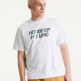 House of Holland Shimmer Rainbow Transfer White Printed T-shirt