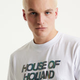 House of Holland Shimmer Rainbow Transfer White Printed T-shirt