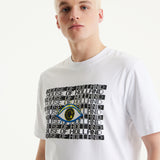 House of Holland Rhinestone Printed T-shirt in White