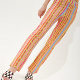 House Of Holland Multicolour Striped Jersey Trousers