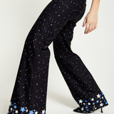 House Of Holland Star Print Trousers In Black