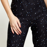 House Of Holland Star Print Trousers In Black