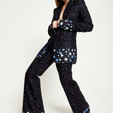 House Of Holland Star Print Blazer In Black