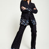 House Of Holland Star Print Blazer In Black
