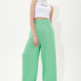 House of Holland Mint Green Jacquard Trousers