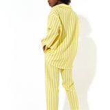 House of Holland Casual Stripe Suit Oversized Shirt in Yellow