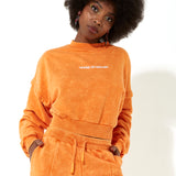 House of Holland Sweatshirt in Orange with an Embroidered Logo