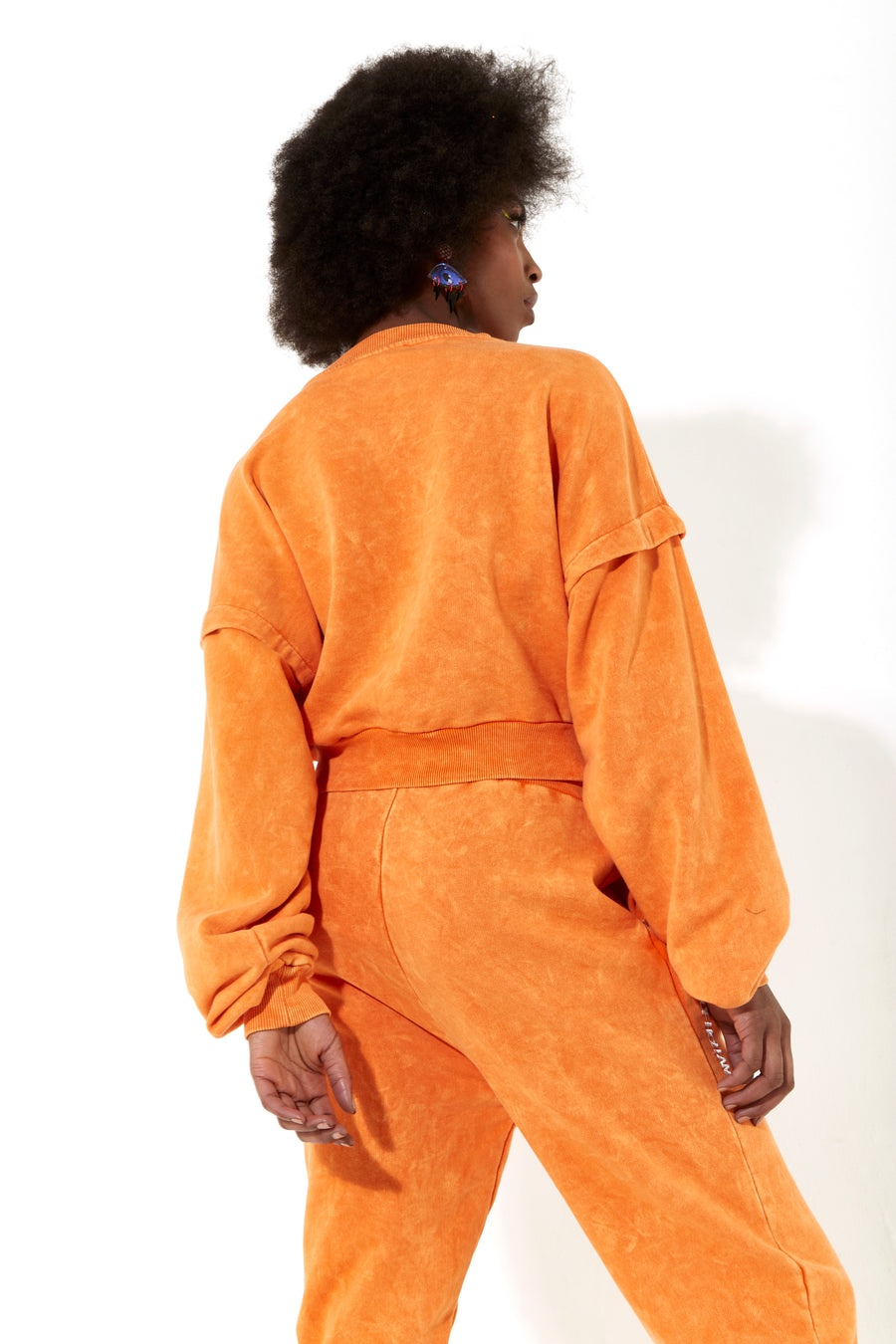 House of Holland sweatshirt in orange with an embroidered logo