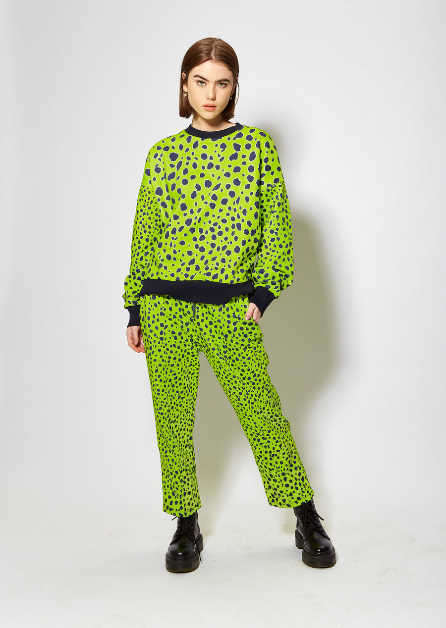 House of Holland vivid cheetah print sweatshirt