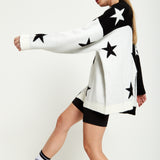 House Of Holland Monochrome Star Jumper With Slit Details