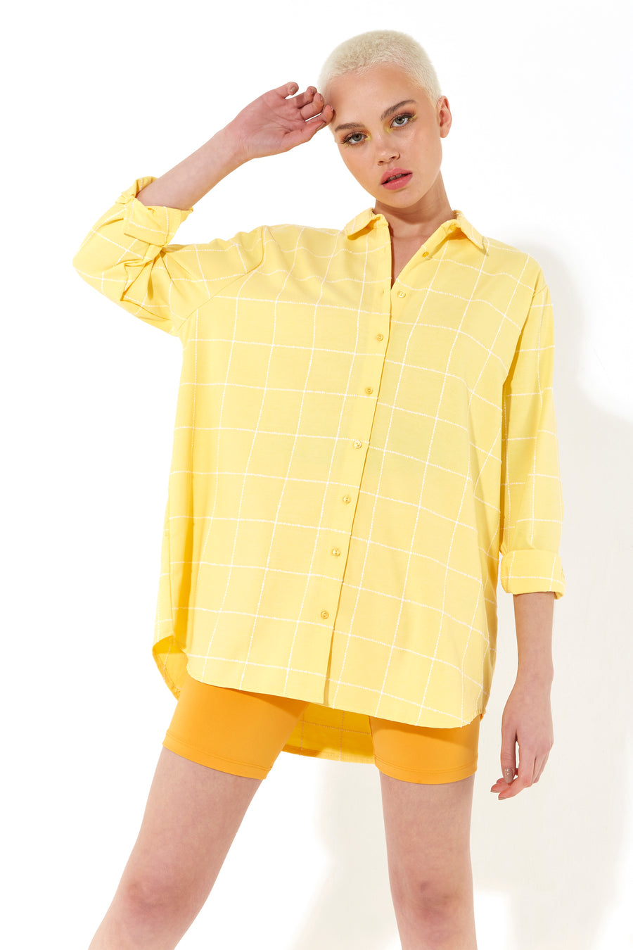 yellow oversized shirt