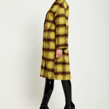 House Of Holland Mustard Check Coat