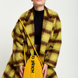 House Of Holland Abstract Shape Cross Body Bag In Teddy Mustard