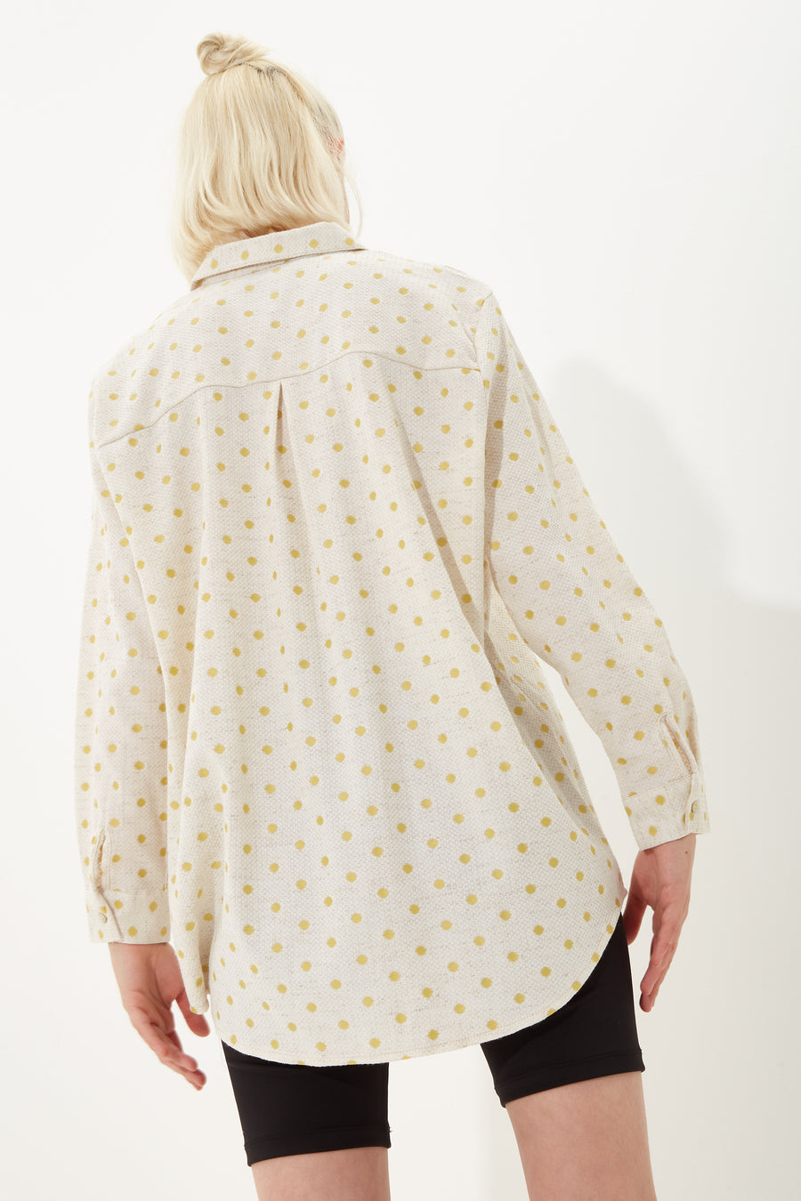 HOUSE OF HOLLAND WHITE JACQUARD SPOT SHIRT