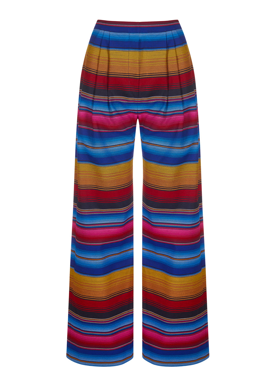 Pleated Wide Leg Trouser
