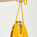 House Of Holland Abstract Shape Cross Body Bag In Teddy Mustard