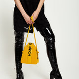 House Of Holland Abstract Shape Cross Body Bag In Teddy Mustard