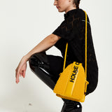 House Of Holland Abstract Shape Cross Body Bag In Teddy Mustard