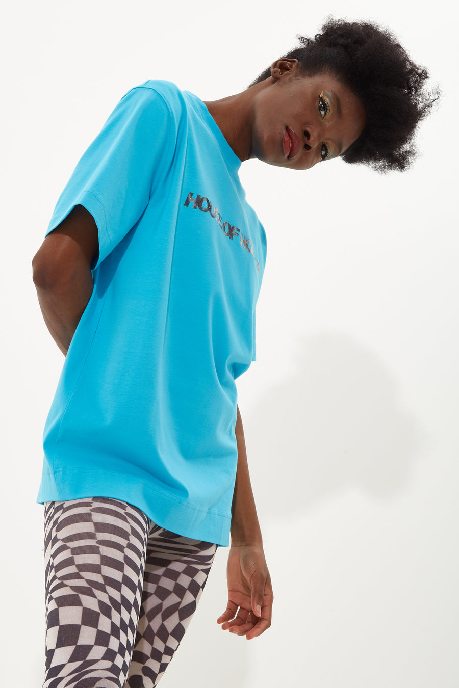 House Of Holland Sky Blue Transfer Printed T-shirt