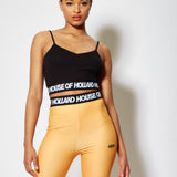 House of Holland Orange And Black Cycle Shorts