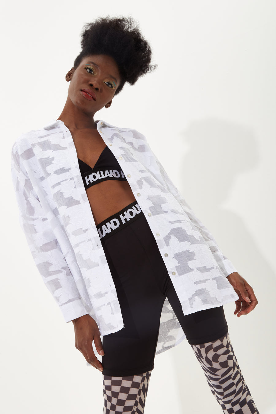 HOUSE OF HOLLAND WHITE JACQUARD SHIRT