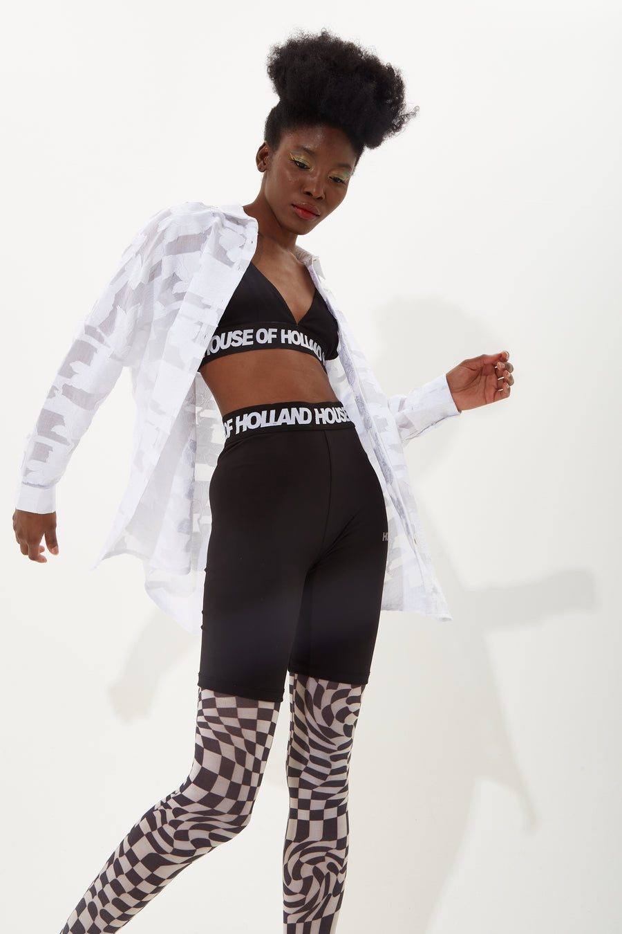 HOUSE OF HOLLAND WHITE JACQUARD SHIRT