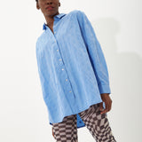 House Of Holland Blue Jacquard Shirt