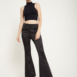 House Of Holland Heart Quilted Trousers in Black