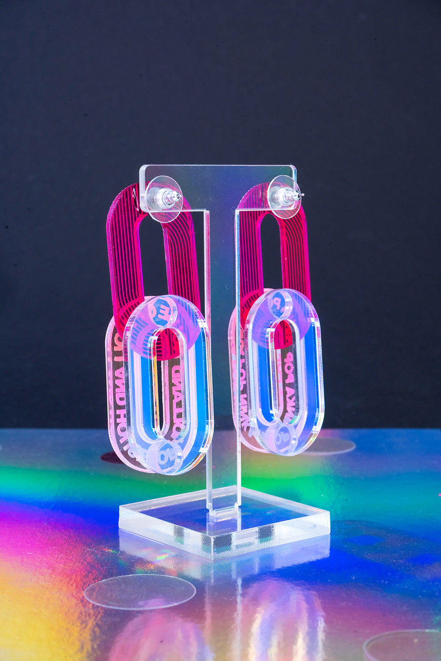Pink dreamscape earrings