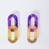 House of Holland Purple and Yellow Dreamscape Earrings