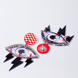 House of Holland Red Electric Eye Earrings