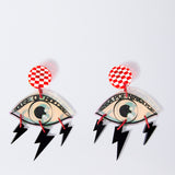 House of Holland Red Electric Eye Earrings