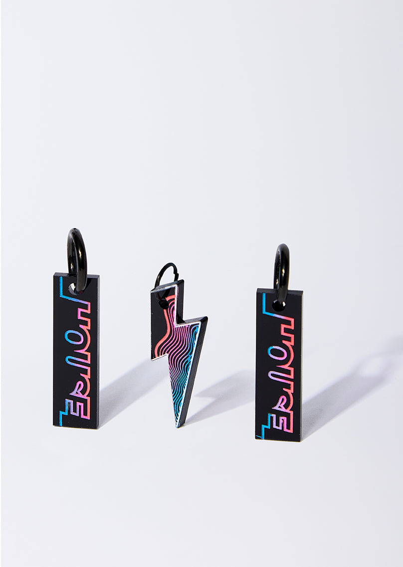 Black 'House' hoop set