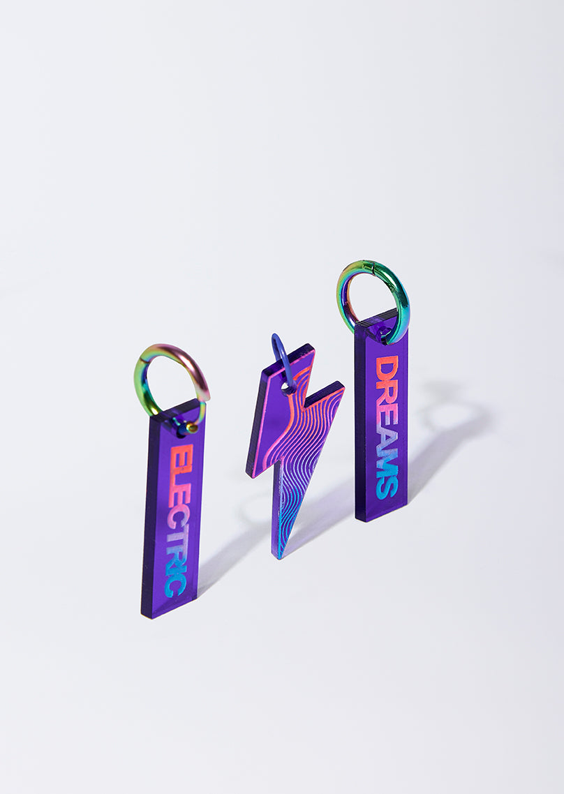 Purple 'Electric Dreams' hoop set