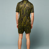 House of Holland Umbro Snake Print Swim Shorts (Green)